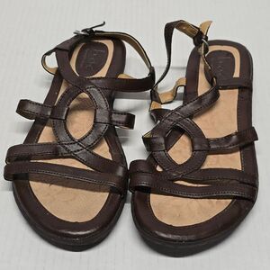 BOC Brown Vegan Leather Sandals B.O.C. 8
